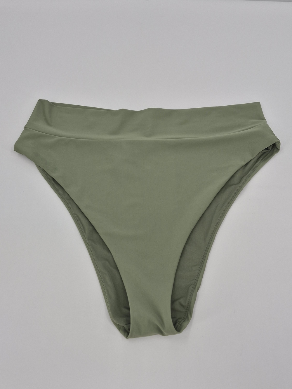 Aerie High Cut Cheeky Bikini Bottom Olive Green Size XXL New
